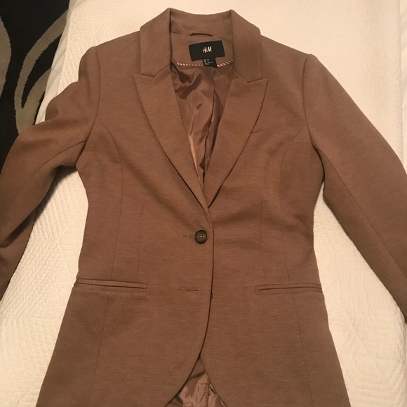 camel blazer h&m